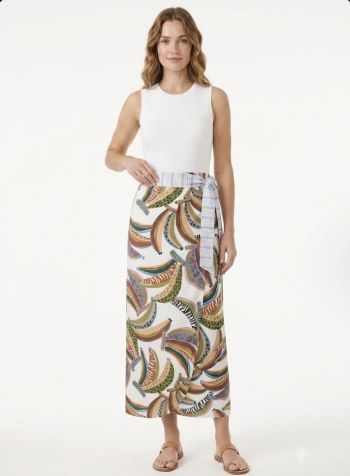 Chroma-Bana Wrap Skirt
